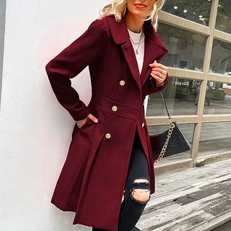 Winter Clothing Color - Trench da donna invernale in lana