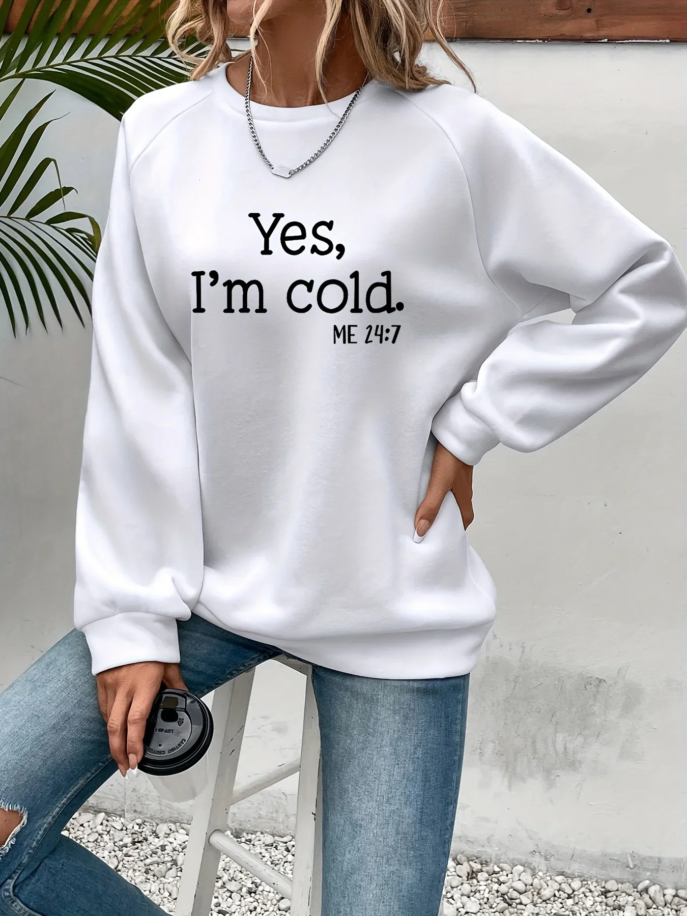 Winter Clothing Trends For Women - Felpe stampate con lettere Yes I'm