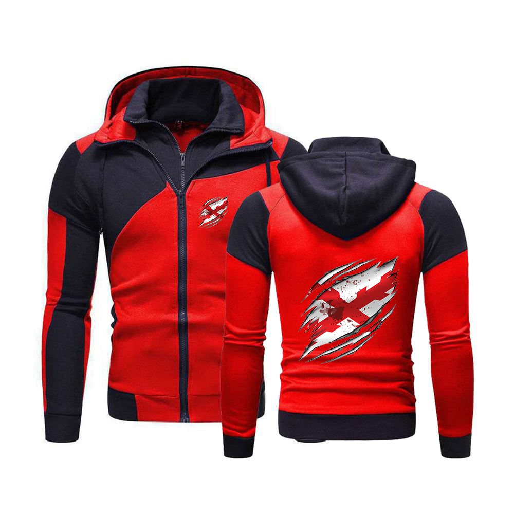 Winter Clothing In Spanish - Cappotto da uomo Borgogna Croce Spagnolo
