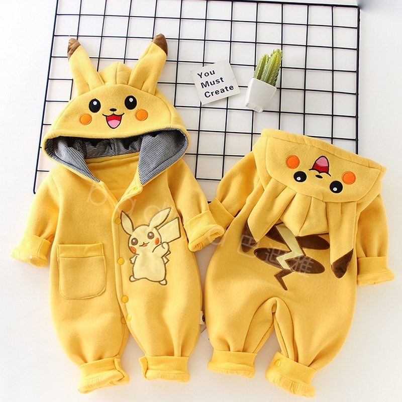 Winter Clothing Newborn - Pigiama Cartoon Pocket Monsters per Neonati,