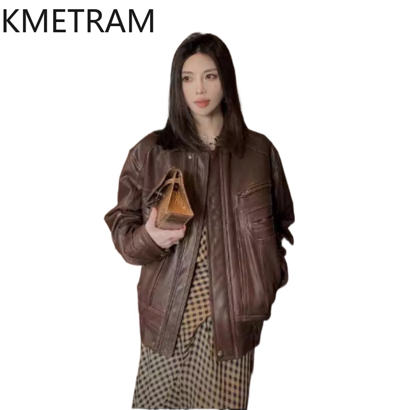 Winter Clothing In Spanish - KMETRAM Giacca in Pelle di Pecora