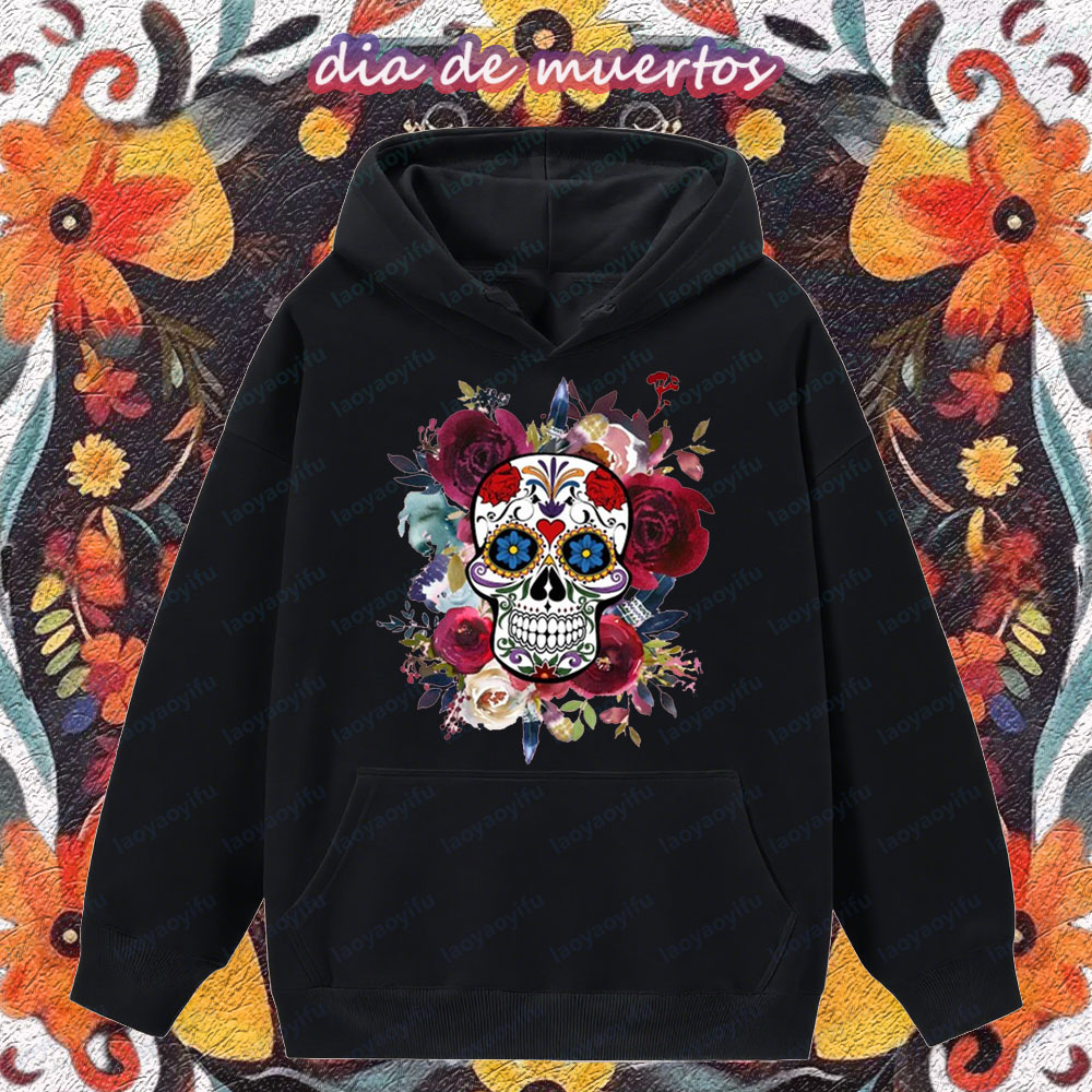 Winter Clothing In Spanish - Dia De Los Muertos Abbigliamento vintage