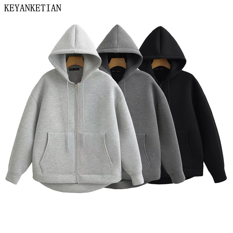 Winter Clothing Pinterest - KEYANKETIAN Felpa con cappuccio con cerniera