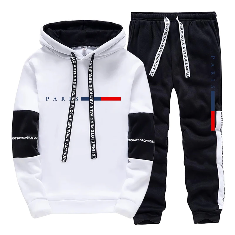 Winter Clothing Fashion - Set da Uomo/Felpa con Cappuccio/Pantaloni Moda