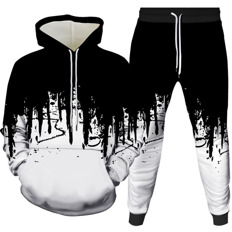 Winter Clothing Usa - Pittura a inchiostro 3D Stampato Felpa