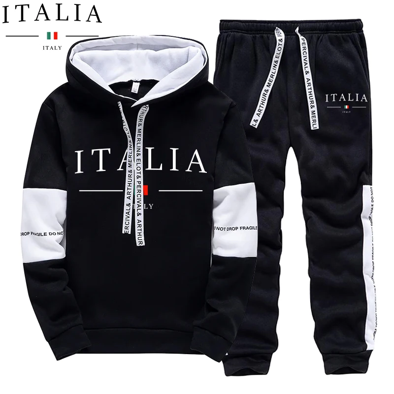 Winter Clothing Usa - Tuta da Uomo Autunno Inverno, Felpa